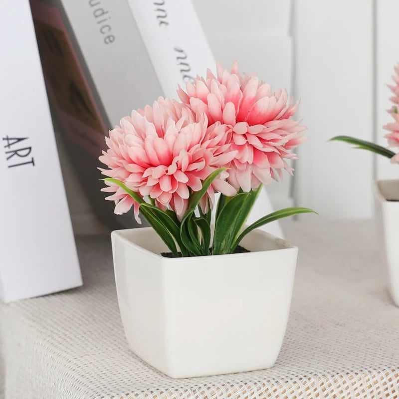Artificial Chrysanthemum Potted Plant