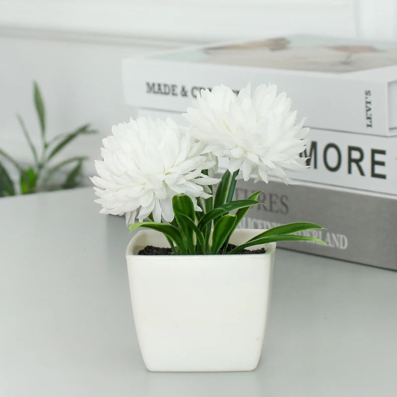 Artificial Chrysanthemum Potted Plant