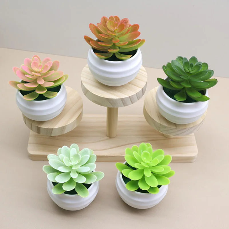Artificial Green Succulent Potted Plant