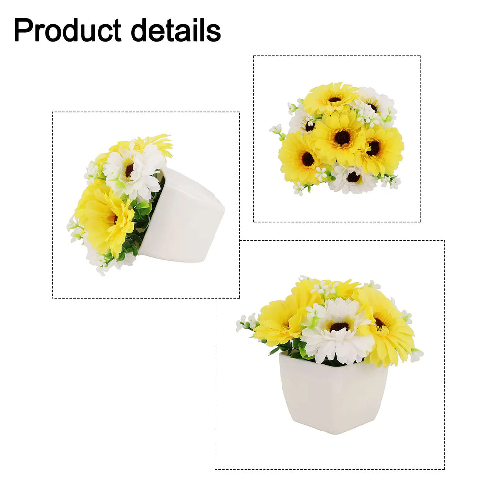 Artificial Purple Rose Potted Plant