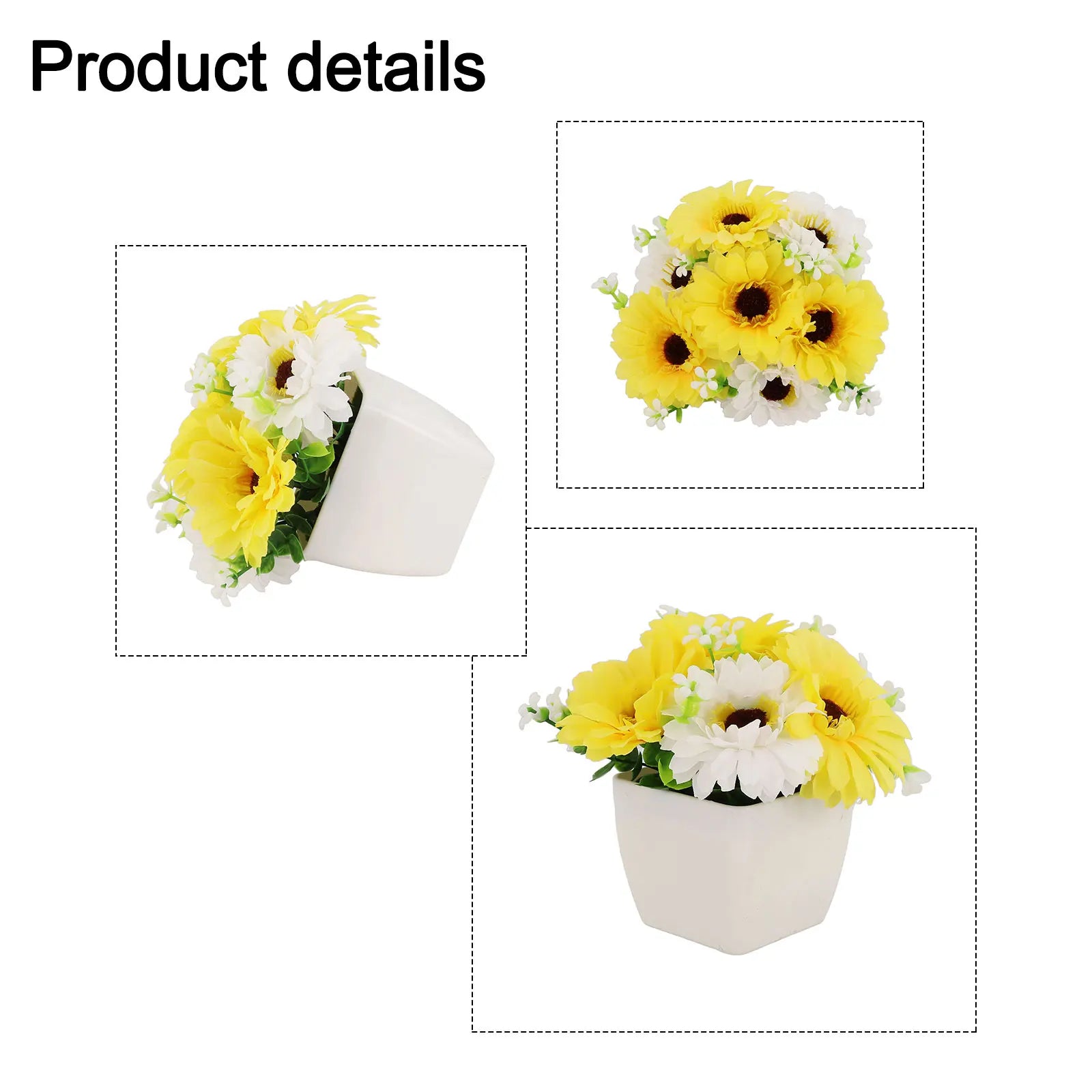 Artificial Purple Rose Potted Plant